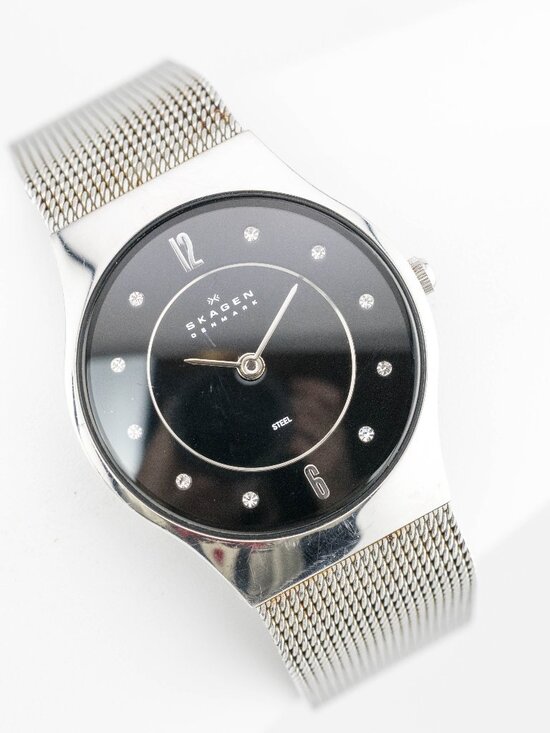 Skagen Denmark 0C233SSSBD Two-Hand Quartz Analog Women\'s Watch New Battery